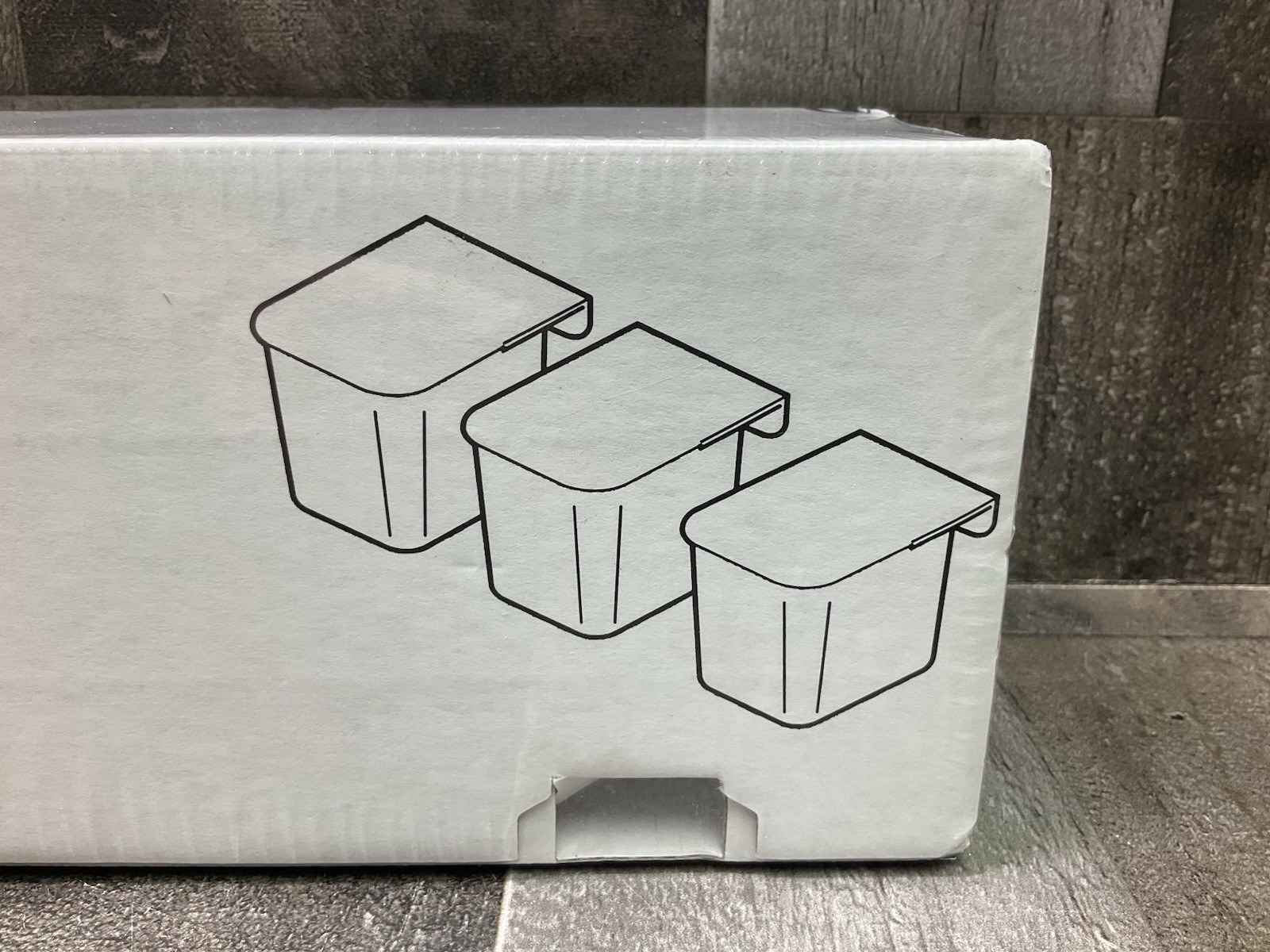 Ikea Skadis 3 Pack Clear Containers with White Steel Lids New 803.359.09
