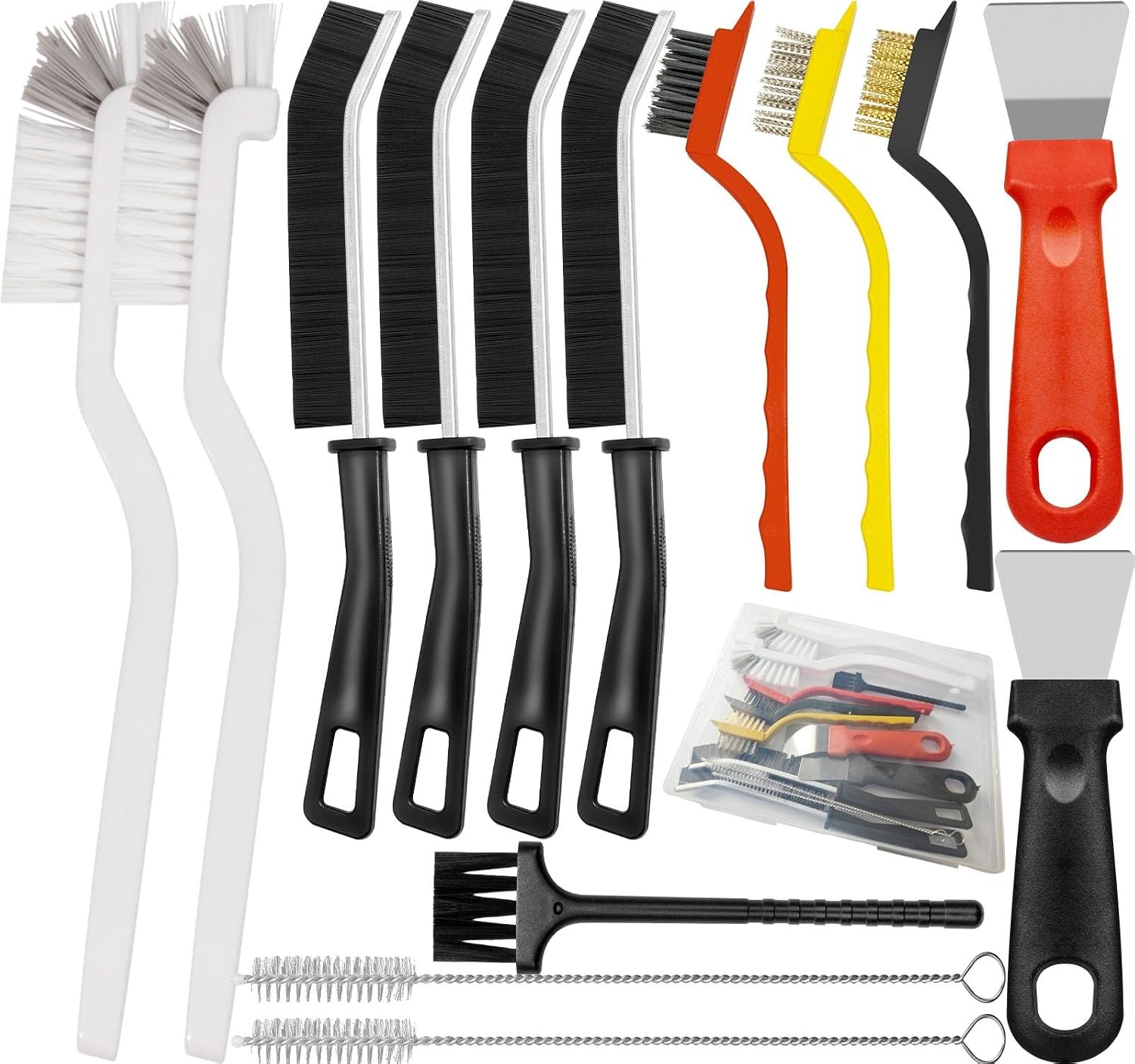 15PCS Cleaning Brush Cleaning Supplies, Hard Bristle Crevice Cleaning Brush