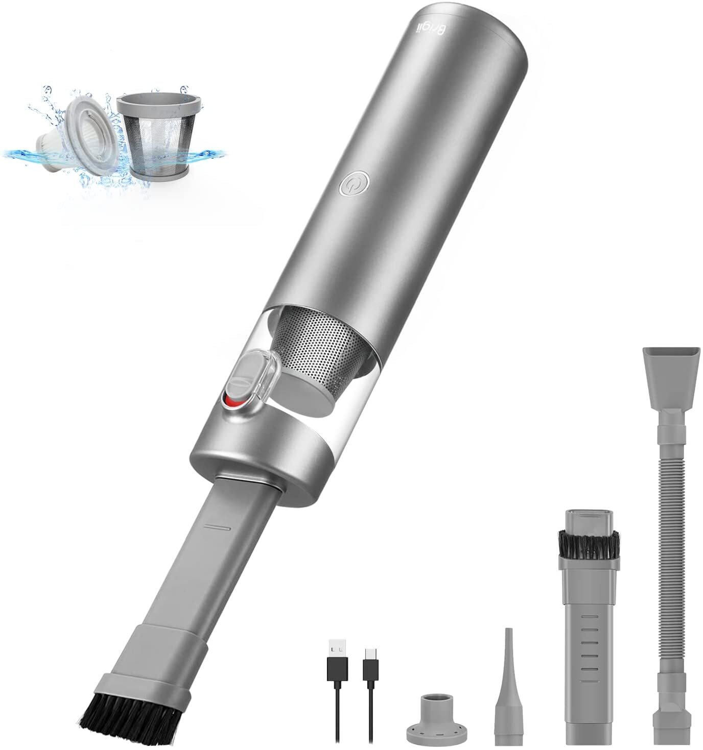 3 in 1 Handheld Vacuum Cleaner,Cordless Car Vacuum with Powerful Suction M1