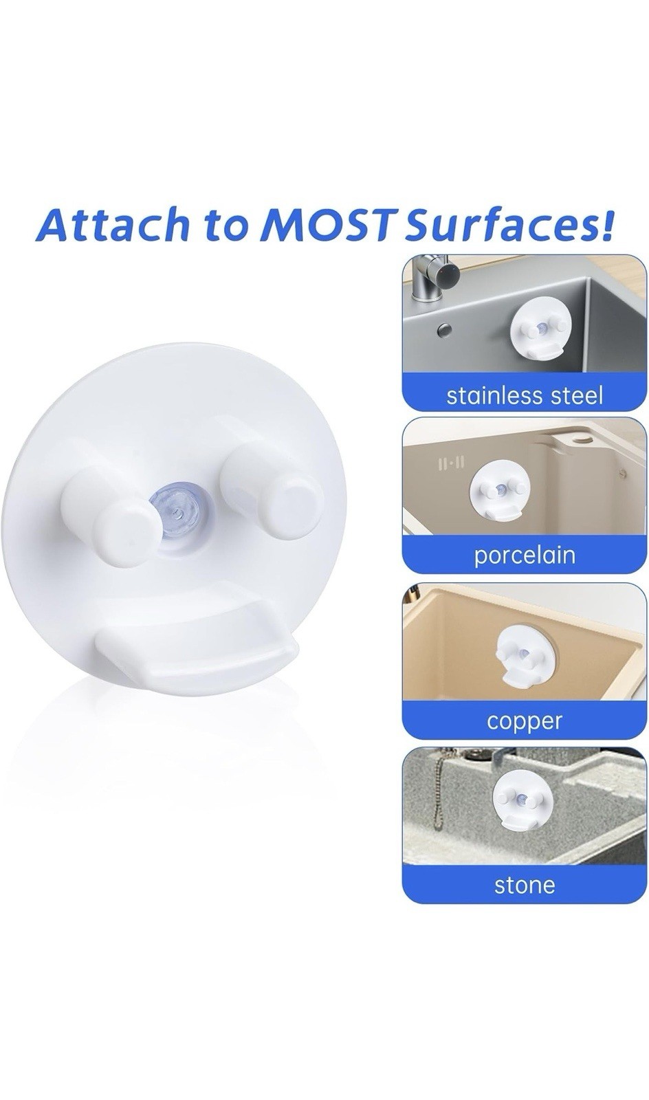 White Sponge Holder, New Compatible with Scrub Daddy Smiley Face Sponges