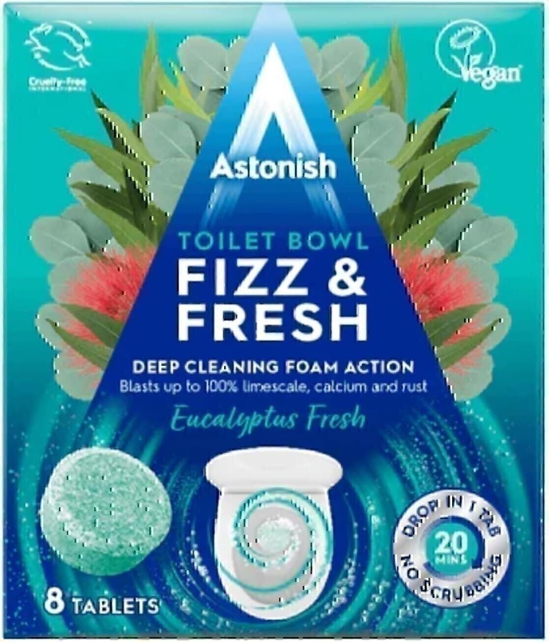 Astonish Foaming Eucalyptus Fresh Fizz & Fresh Bathroom Toilet Bowl Cleaner -…