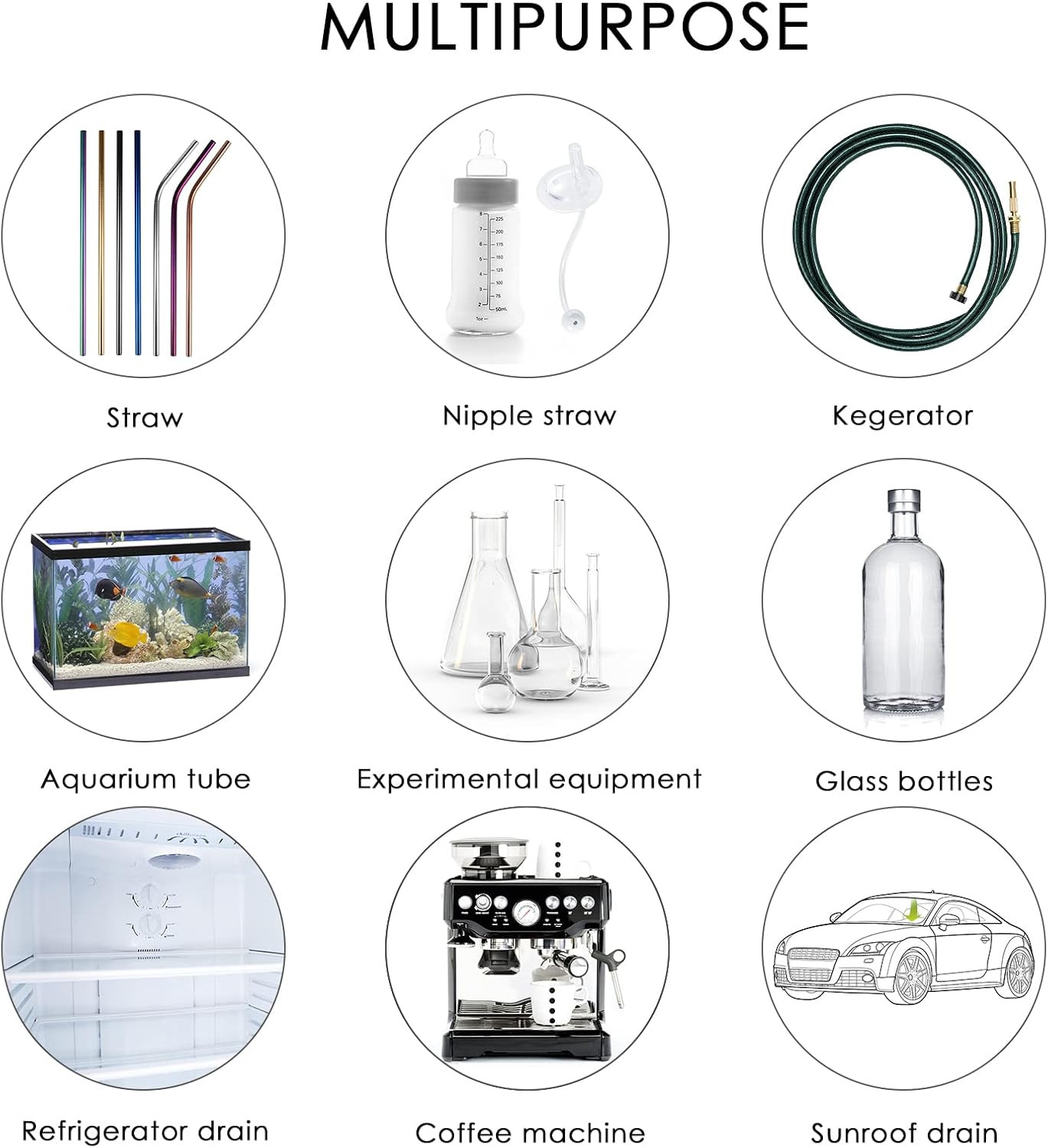 40 Inches Brush Cleaner for Cleaning Straw, Kegerator, Feeding Tube, Siphon Hose