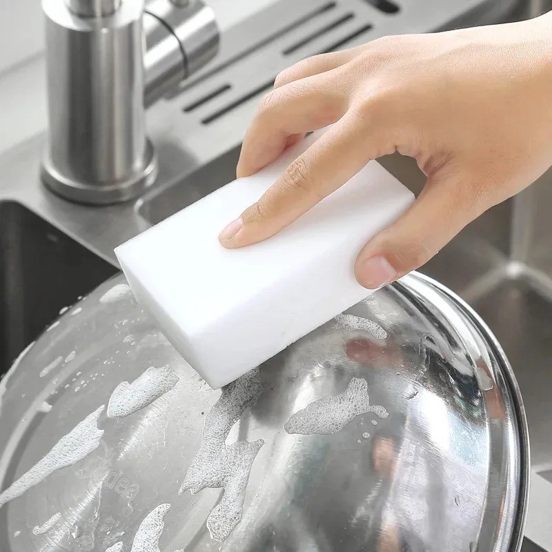 Magic Sponge Eraser Melamine Cleaning Foam Thick 10/50/100Pcs Kitchen Bathroom
