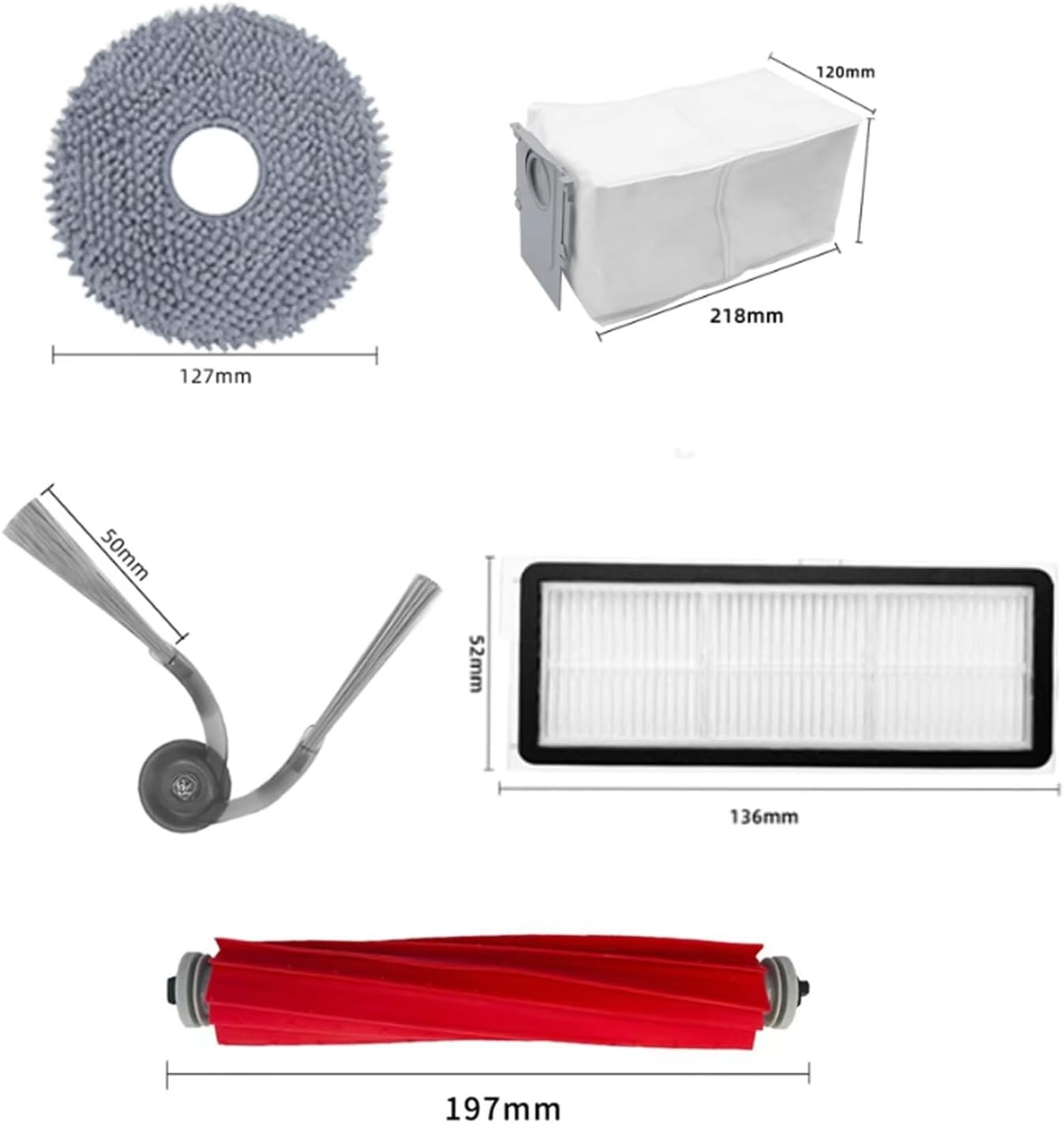 28Packs Accessories Kit Compatible with Roborock QV 35A QR 798 Robot Vacuum