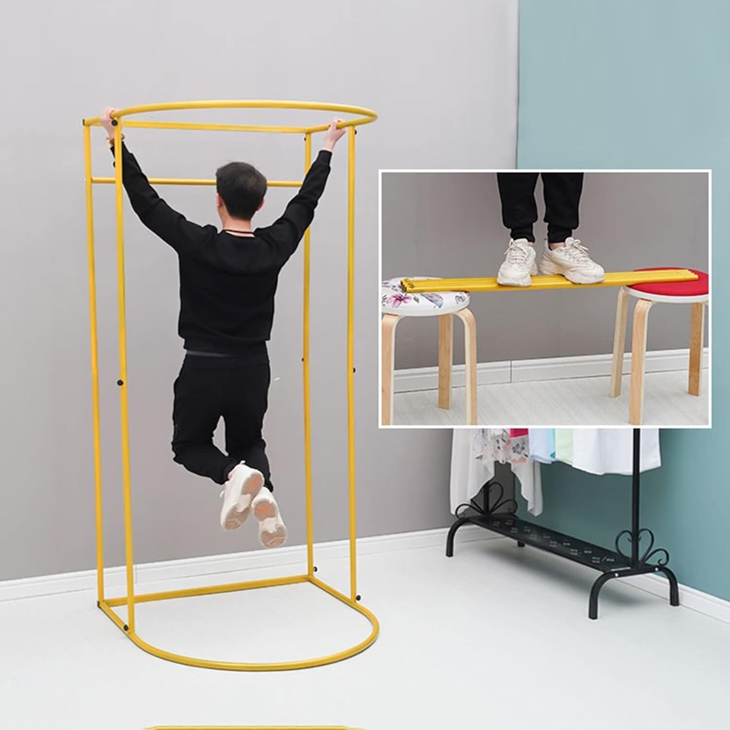 Temporary Changing Room with Shading Curtain – 200x100x95cm Iron Frame