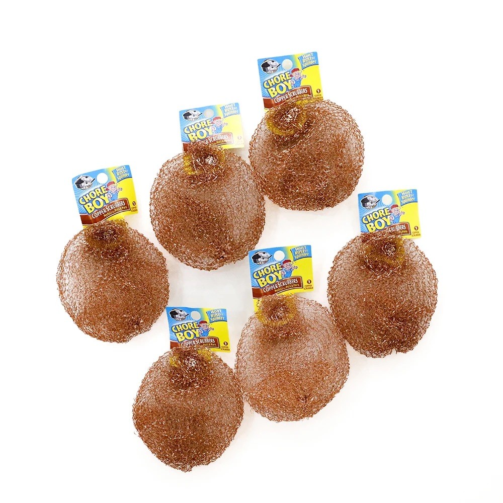 CHORE BOY COPPER SCRUBBER , 36 PIECES LOT ..100 % COPPER, NEW