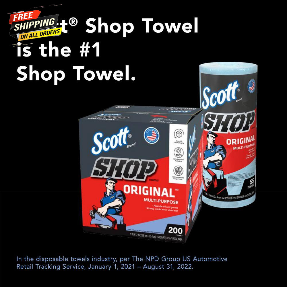 Blue Shop Towel Cleaning Wipes 3-Pack , Bundle of 9 Rolls ✅✅✅