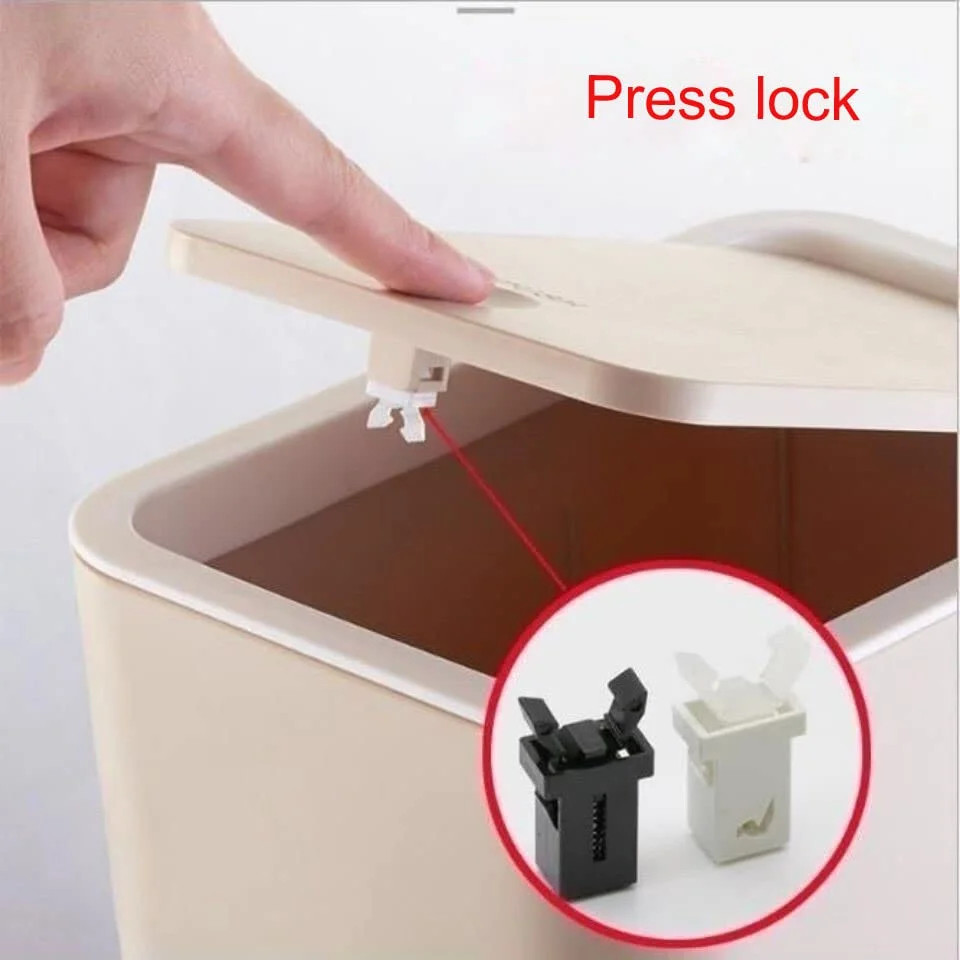 10 Pack Trash Can Lock Replacement Spare Parts Waste Bin Press Buckles Touch Top