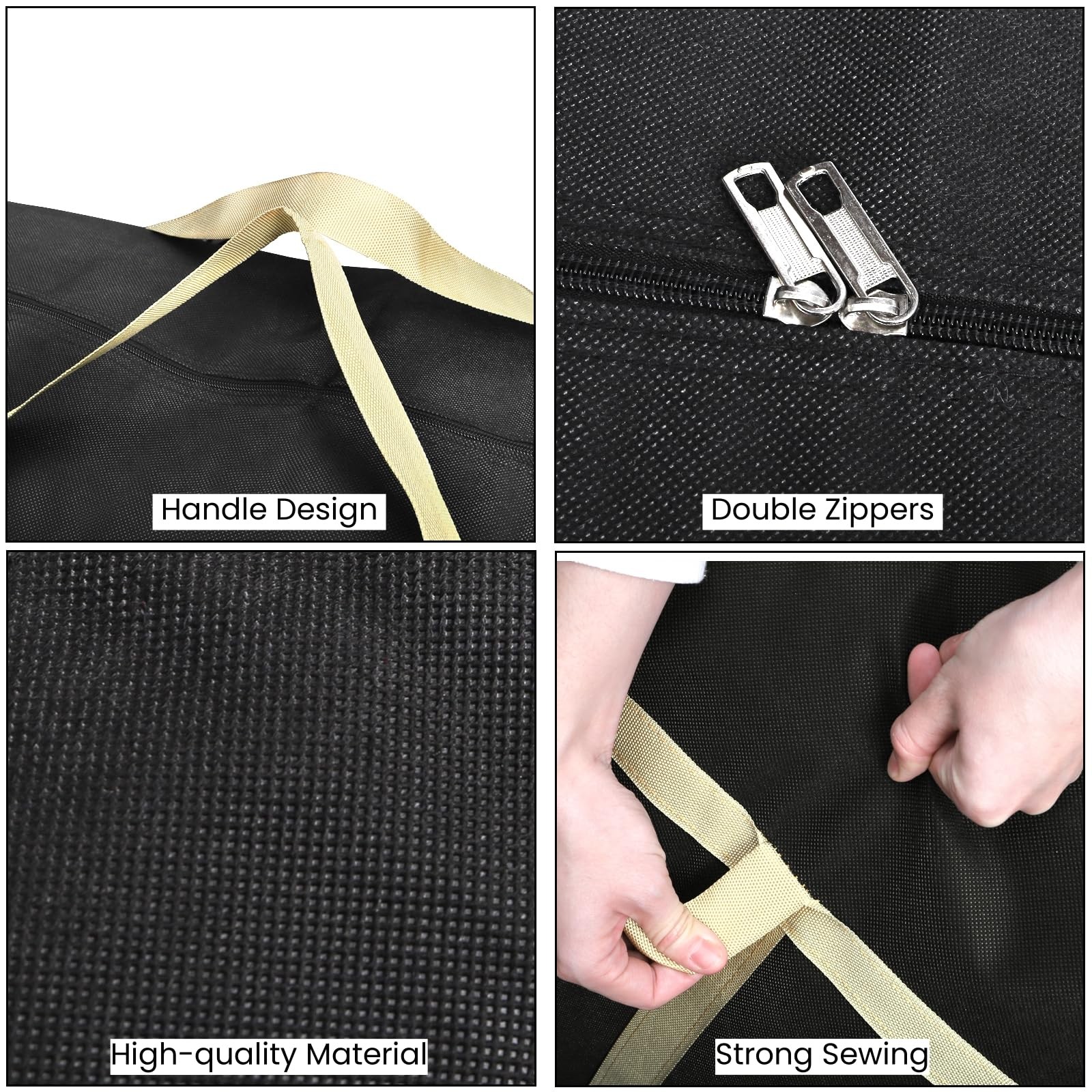 4 Pieces Extra Large Moving Bag 150L Heavy Duty Storage Quilt Blanket