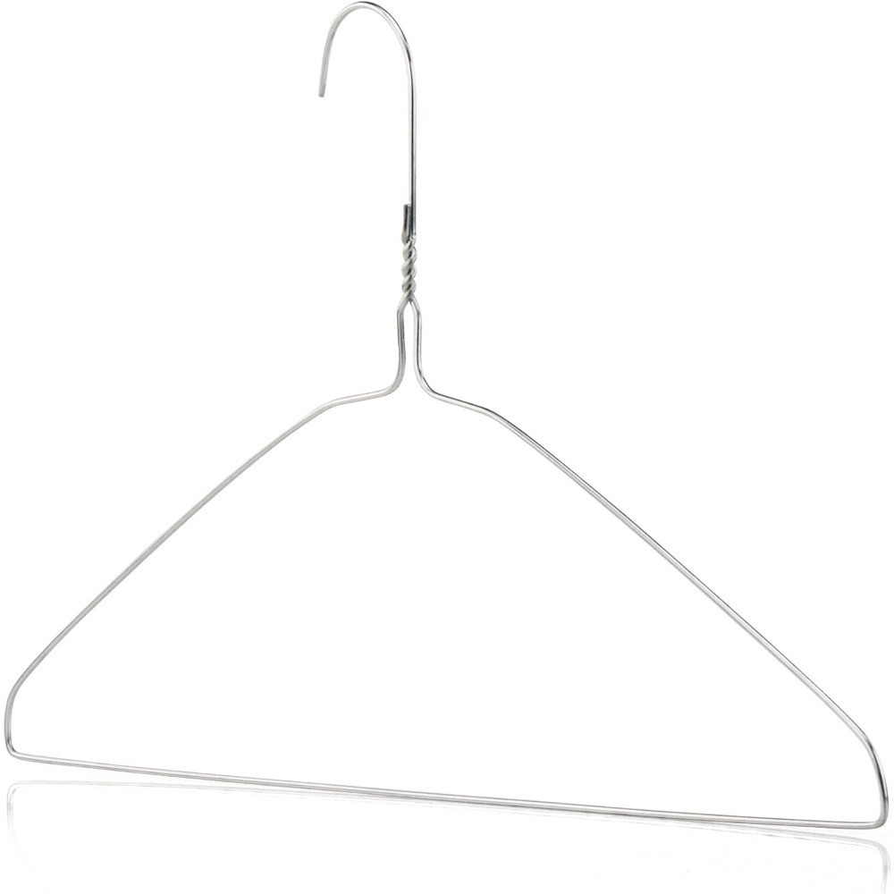 Silver Metal Wire Clothes Hangers 16inch 13 Gauge Clothes Garment Coat Hanger