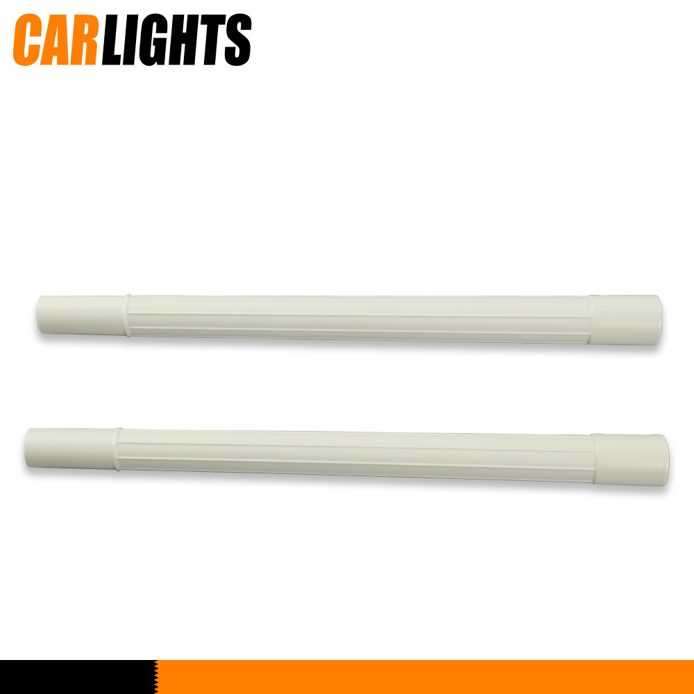 2 PCs White Plastic Vacuum Wand Attachment Wand Pipe Hose Tool Extension 1.25 ID