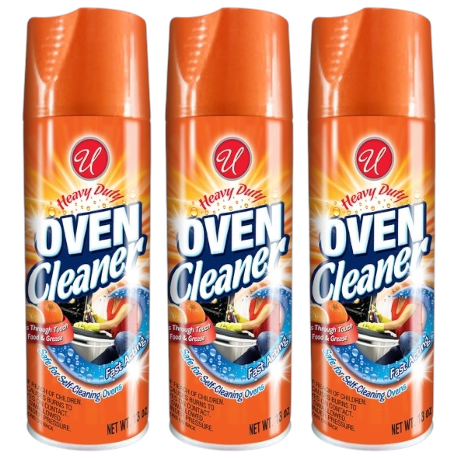 Heavy Duty Oven Cleaner – Cuts Through Tough Food & Grease!, 13oz. (Pack of 3)