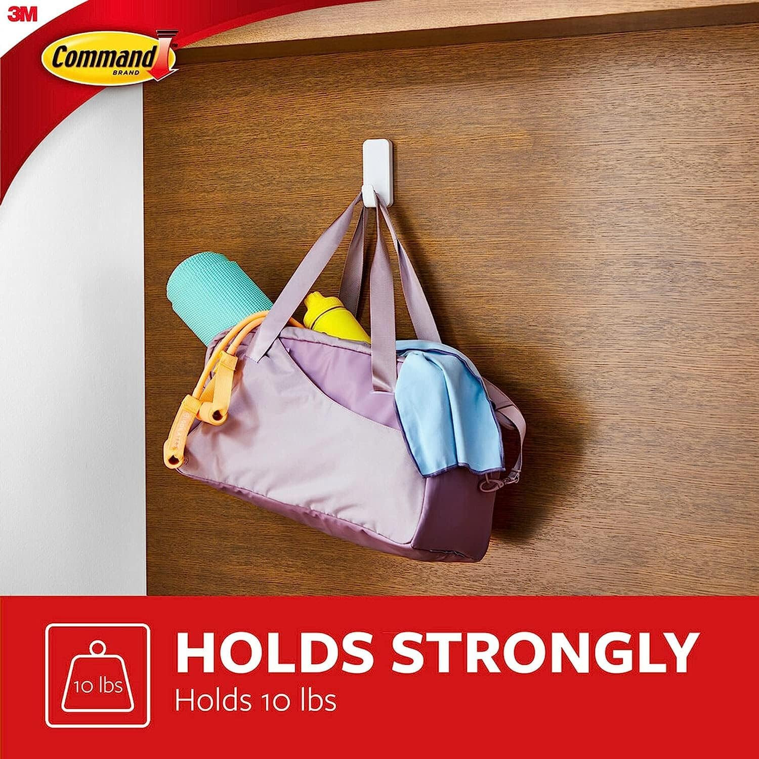 Command 10 Lb XL Heavyweight Hook, 2 Wall Hooks and 6 Strips, Damage-Free Hangin