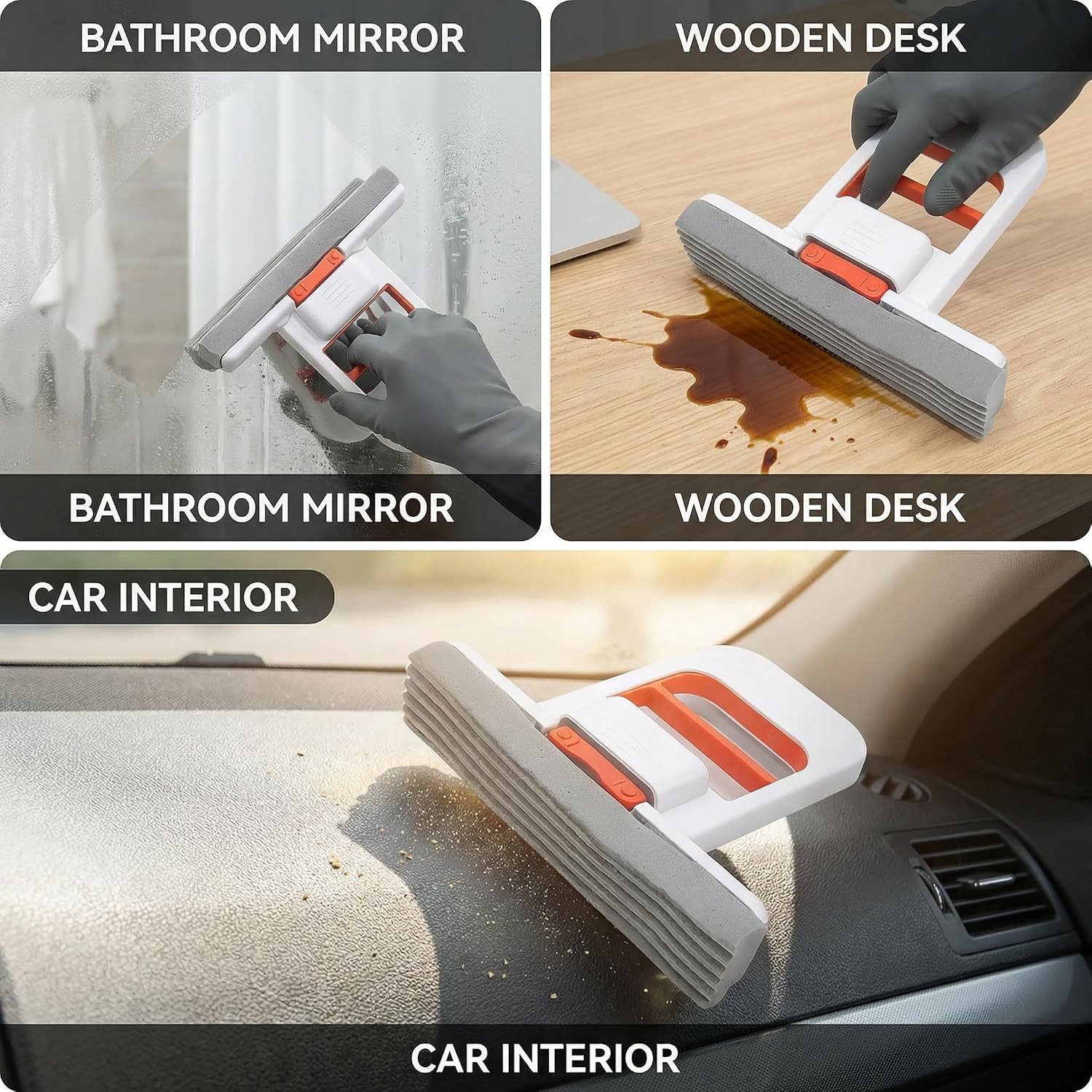 Self Squeeze Small Sponge Mop | 15cm Sponge Portable Mini Mop for Kitchen