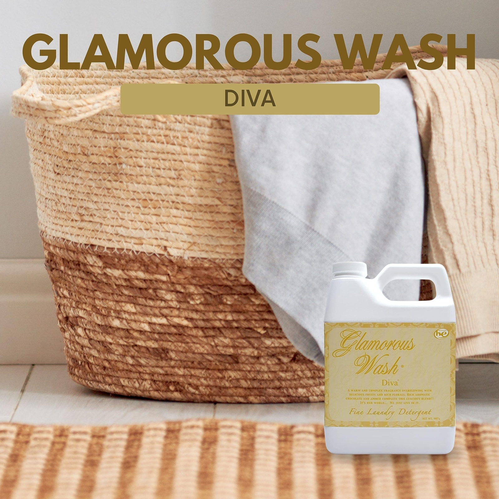 Tyler Glamorous Wash Diva Laundry Detergent 32 Fl Oz Pack of 1 Scented Cleaner