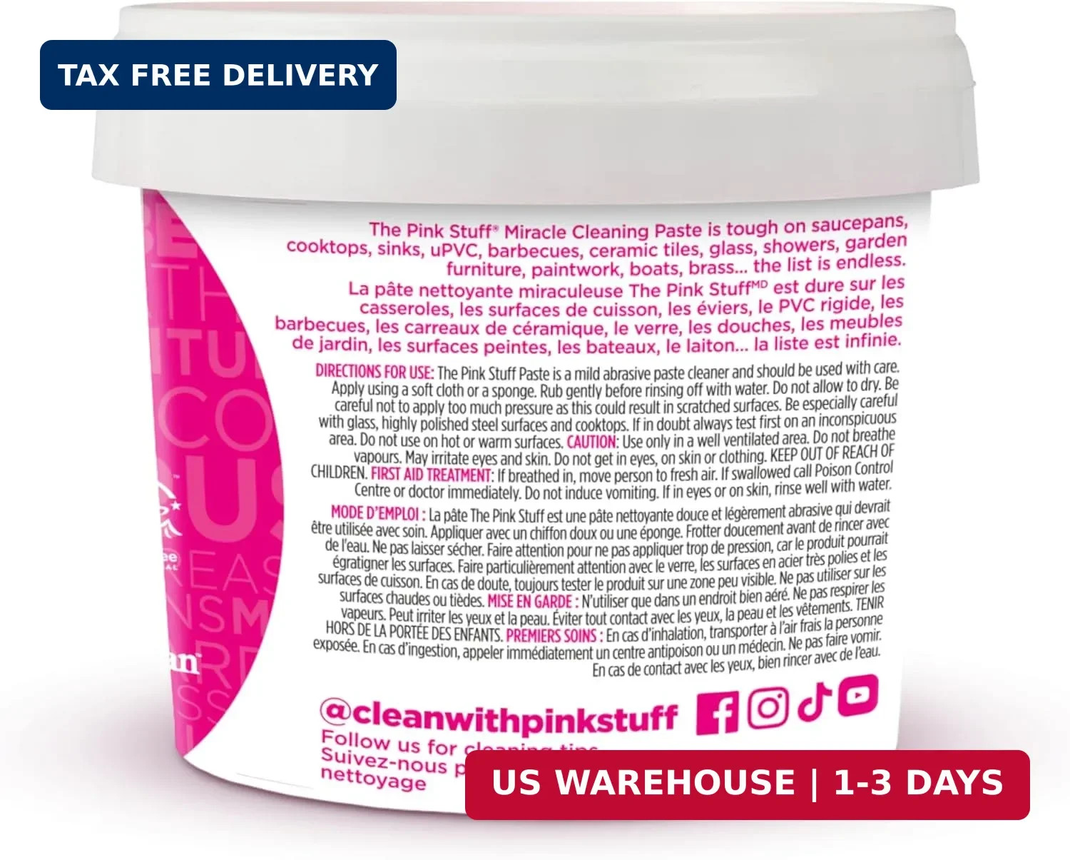 Stardrops The Pink Stuff Cleaning Paste 500g, Multi Purpose Cleaner for Kitchen,