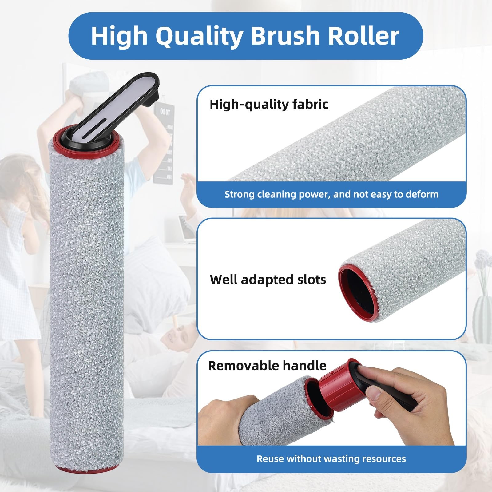 Replacement Brush Roller and Filter for Dreame H12 Pro FlexReach, Aero Pro, H…