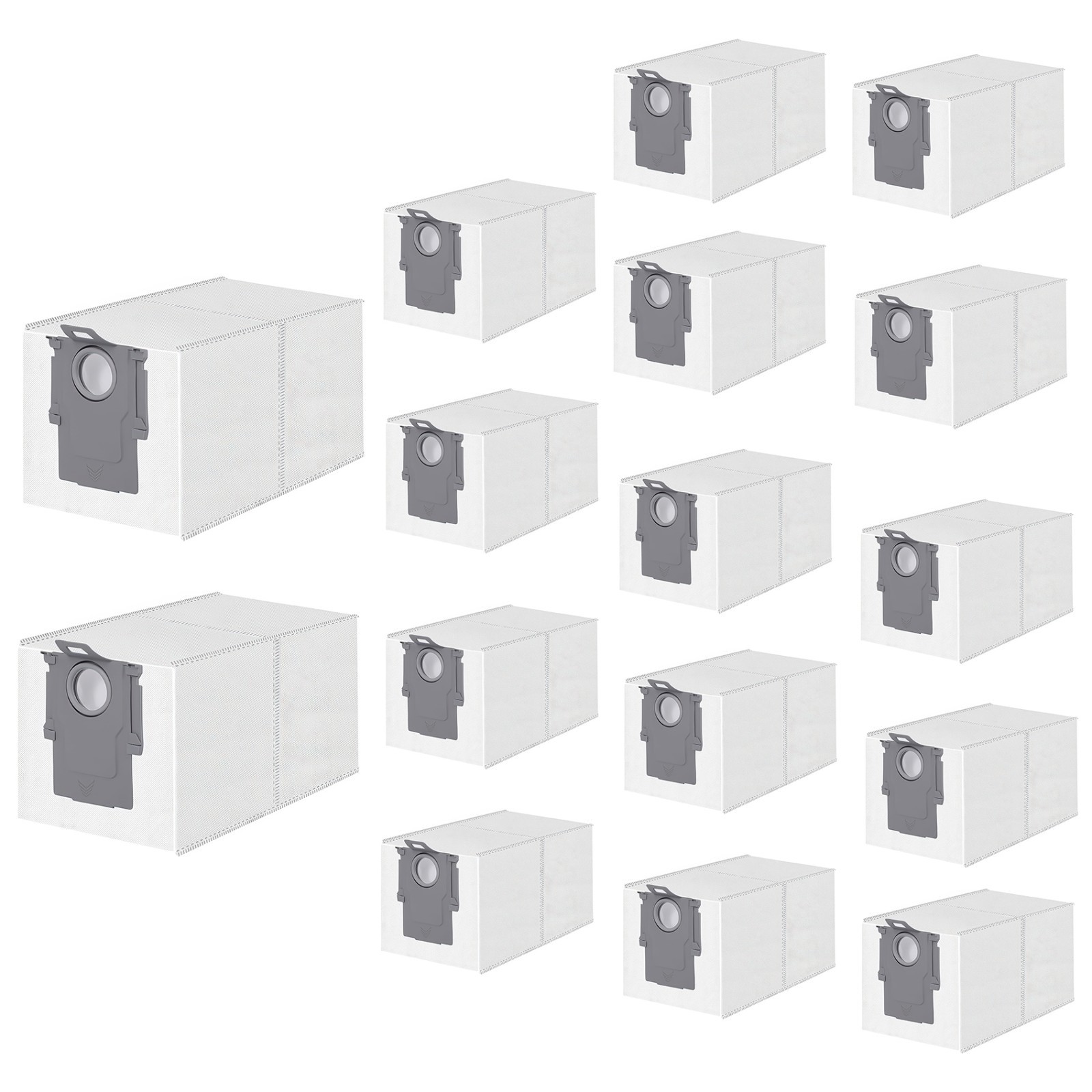 16 Pack Dust Bags for Roborock Q Revo Series, S8 MaxV Ultra, S8 Max Ultra, Qrevo