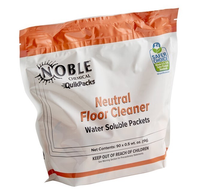 QuikPacks 0.5 oz. Concentrated Neutral Floor Cleaner Packs 90 Count Bag – 2/Case