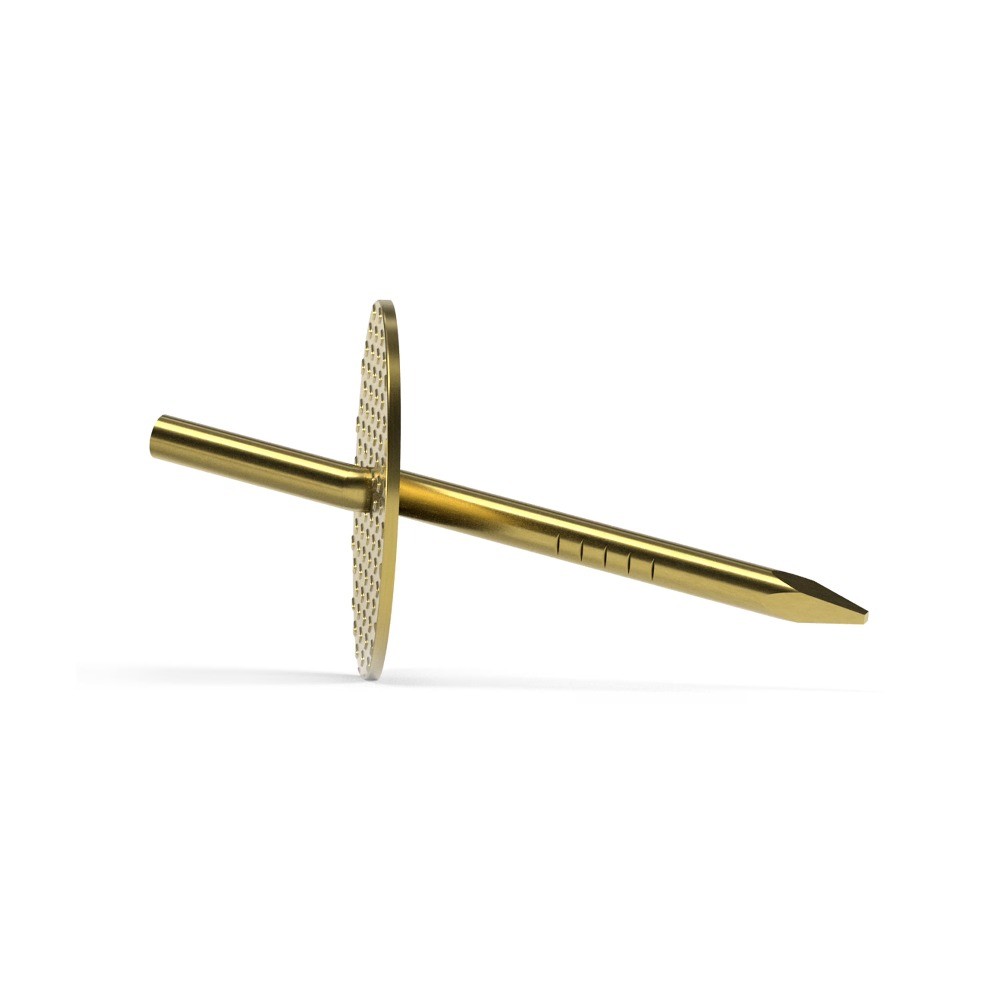 (3 pack)One-Step Picture Hanger, Push Pin, 10 lbs, Steel, Brass, Gold, 6 pack