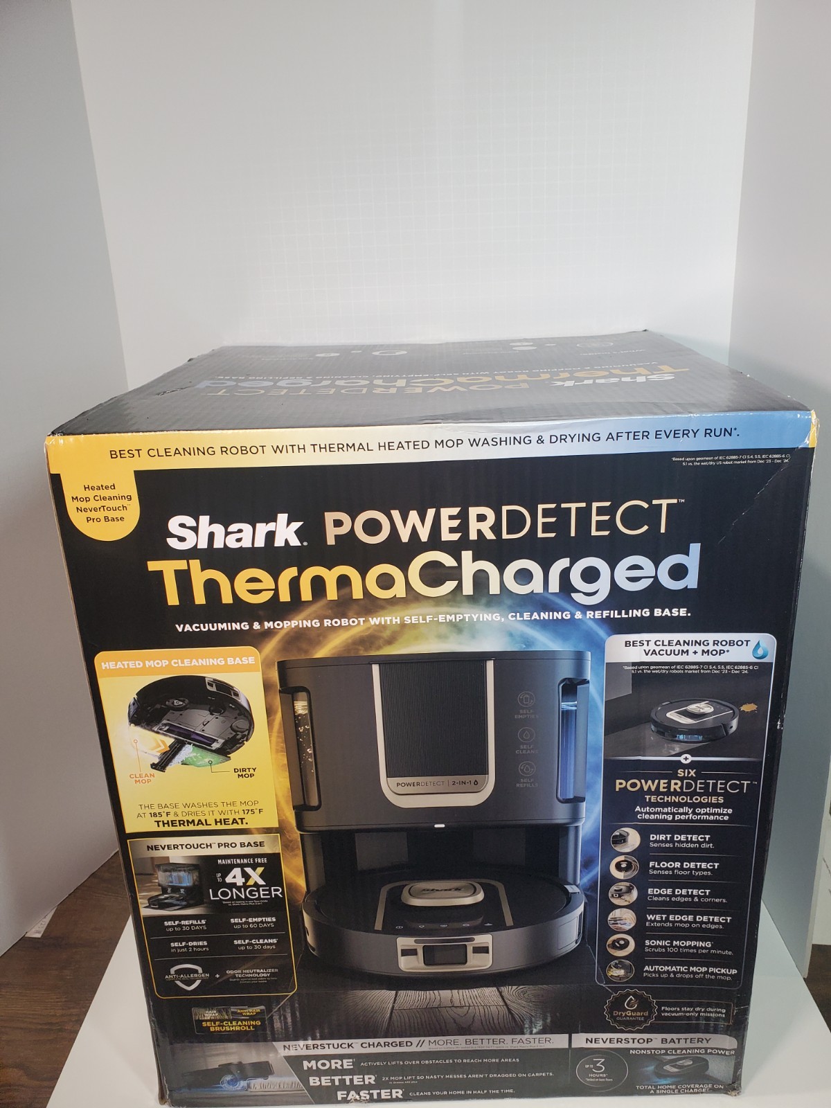 New Shark PowerDetect RV2910XE 2 In 1 Robot Vacuum & Mop w/Heated Mop Free Ship