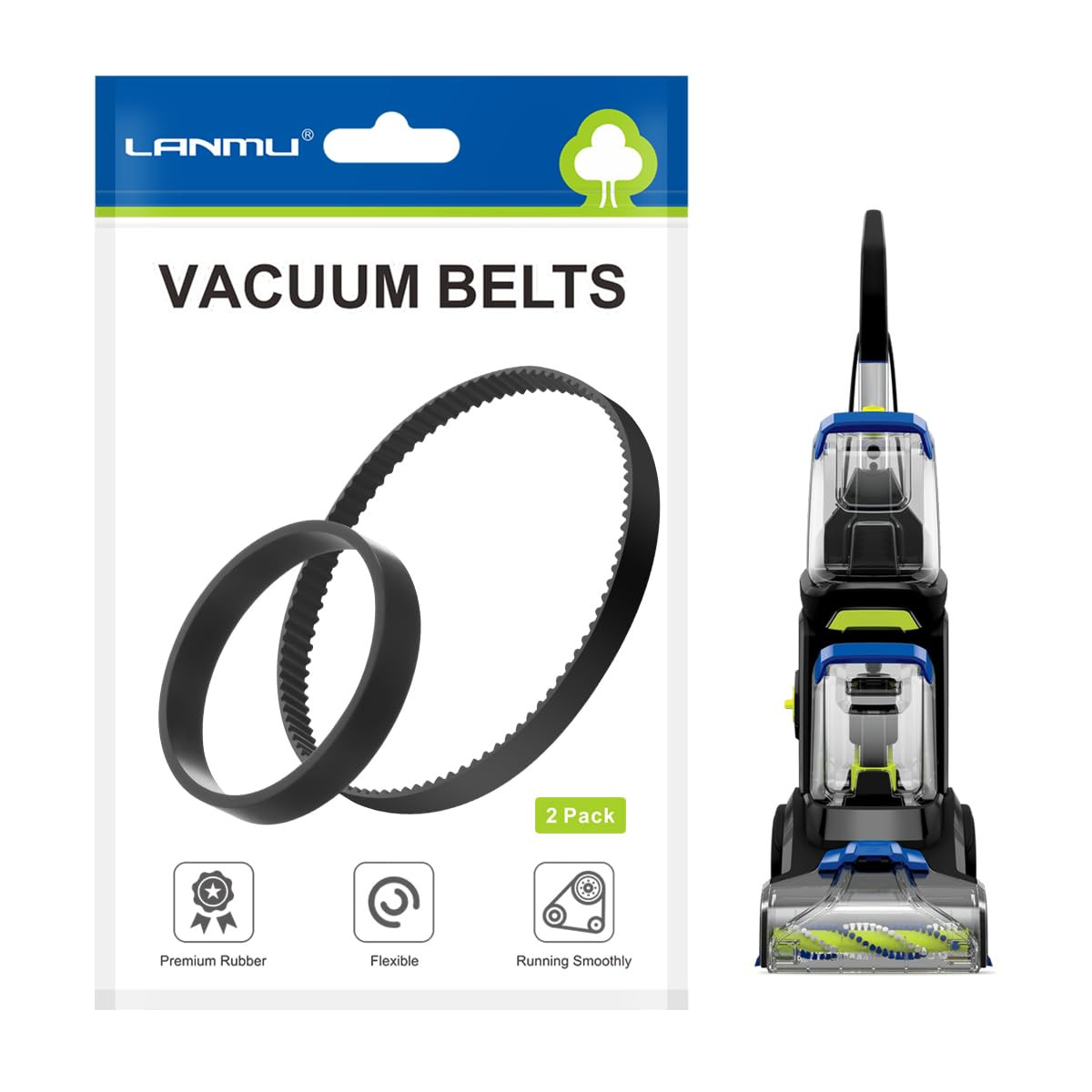Replacement Belts for TurboClean DualPro Pet 3071 3067 3072 3109 1626502 1626486