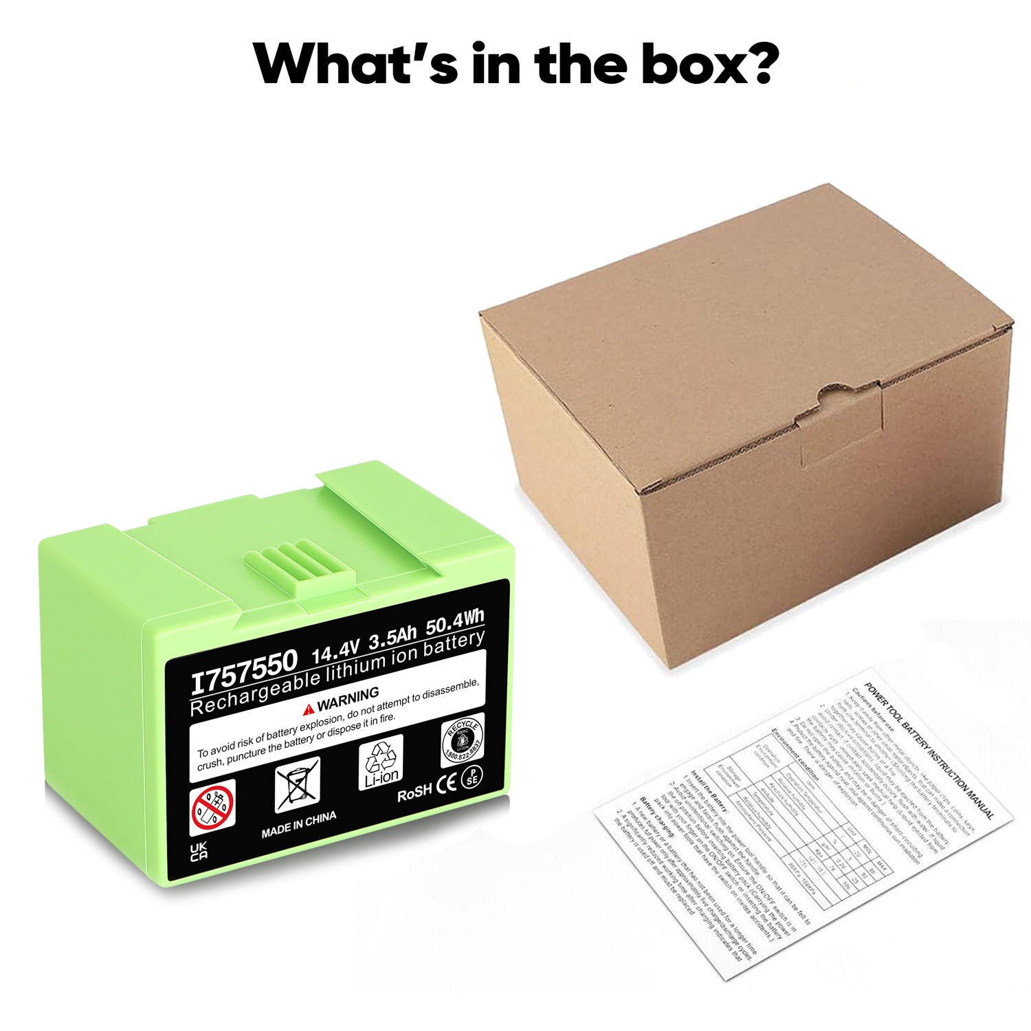 3.5Ah Battery for iRobot Roomba i3 i4 i7 e5 7150 7550 5150 e5158 e5154 e6 e6198
