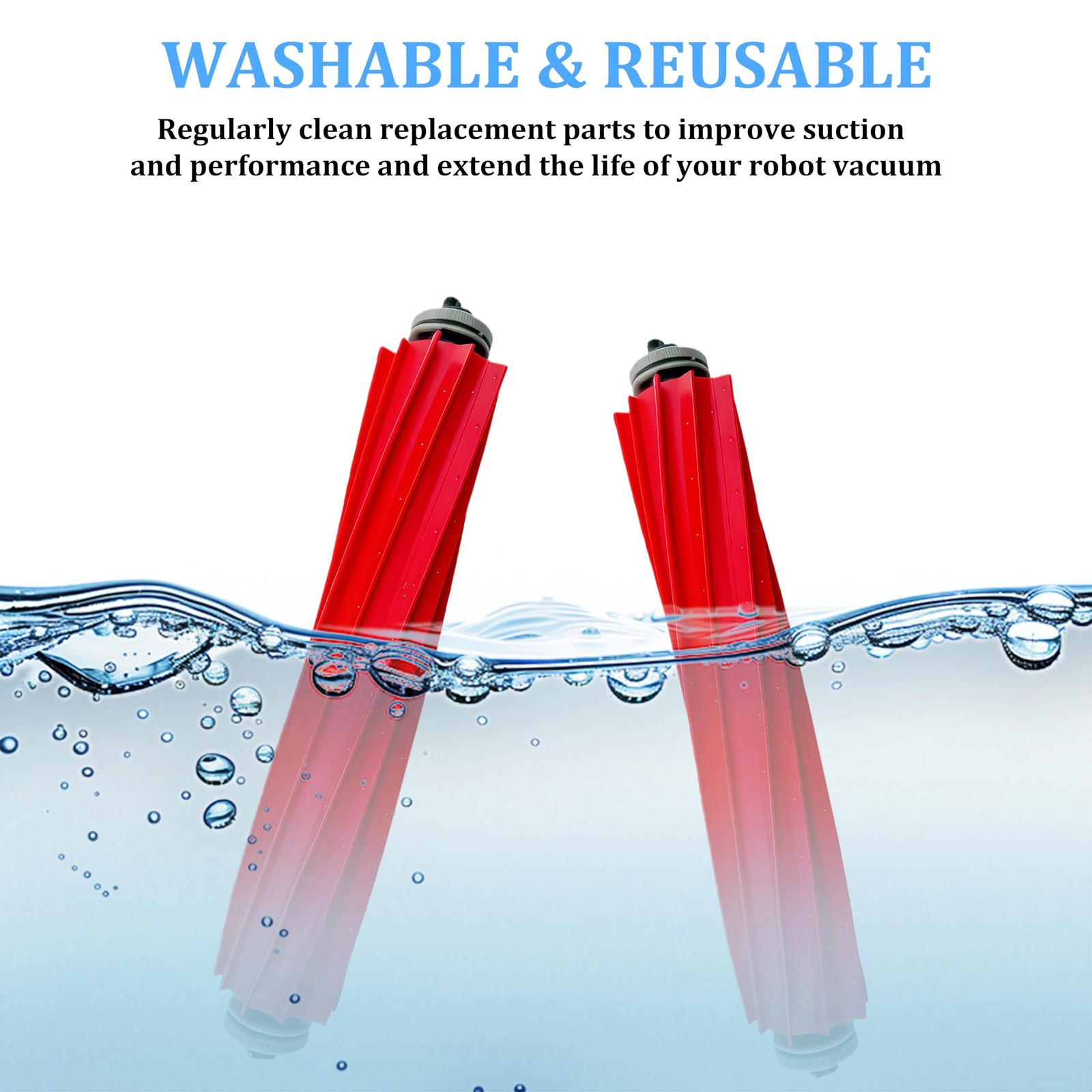 Rubber Main Brush Replacement for Roborock S7 Series, Q Revo Series Vacuum