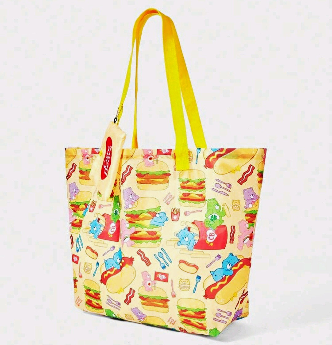 Care Bears Foldable Reusable Tote Bag, Multicolor All-Over, 18x22in