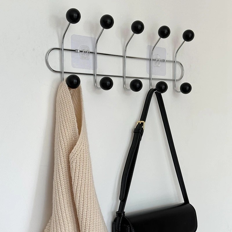 Mid Century Modern Metal Coat Rack Wall Hooks Entryway Organizer Minimalist – US