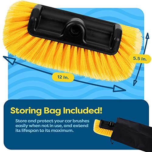 SCRUBIT 12″ Car Wash Brush with Soft Bristles for Car Truck Assorted Colors