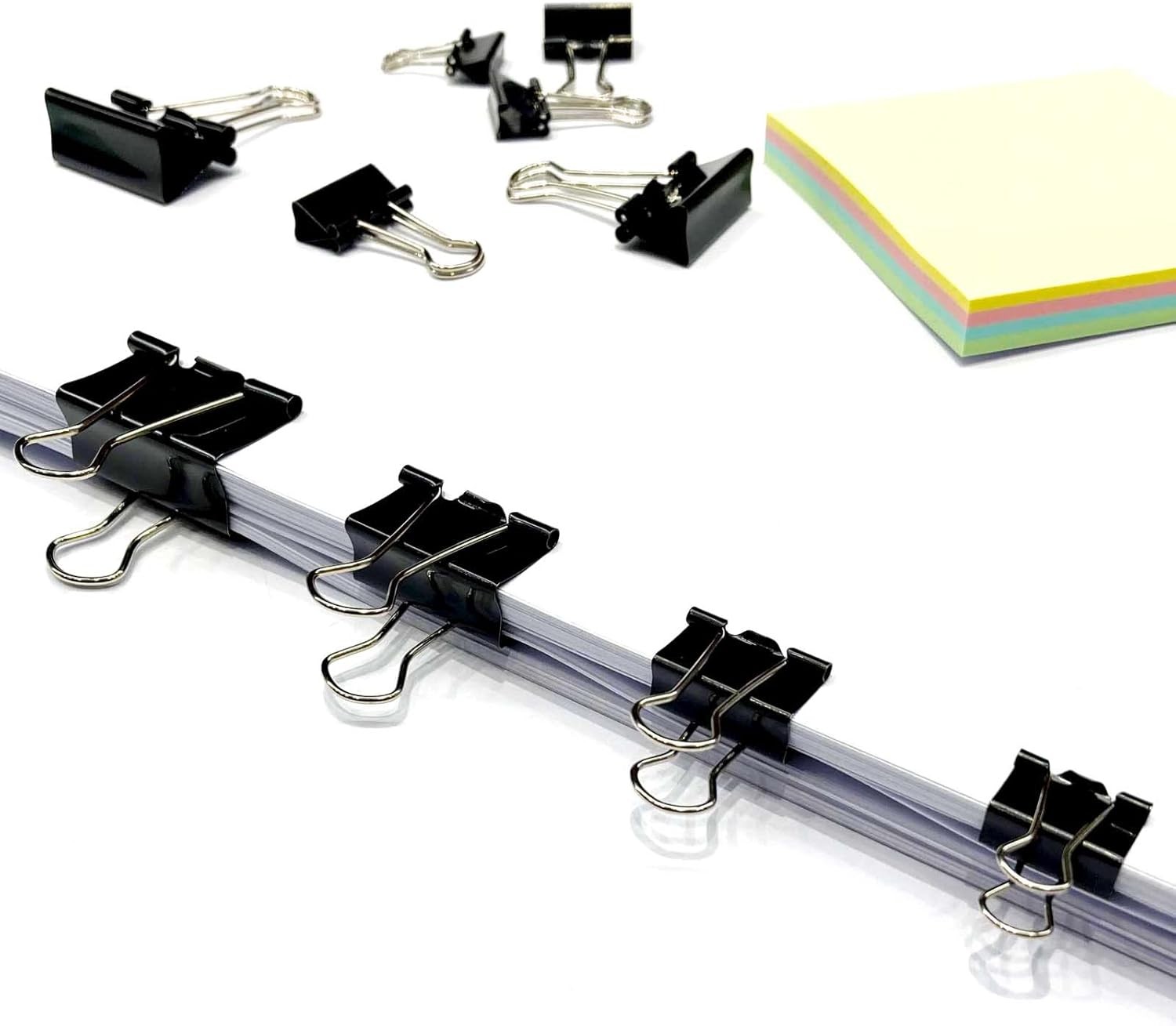 120Pcs Assorted Sizes Binder 1.25 inches, 1 inch, 0.75 0.6 inches