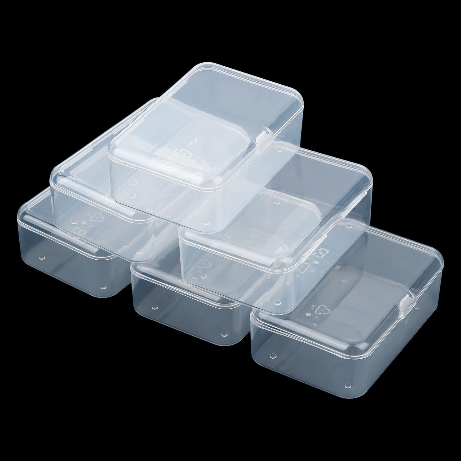 2PCS Small Plastic Storage Container Box DIY Coins Screws Jewelry Travel Beads