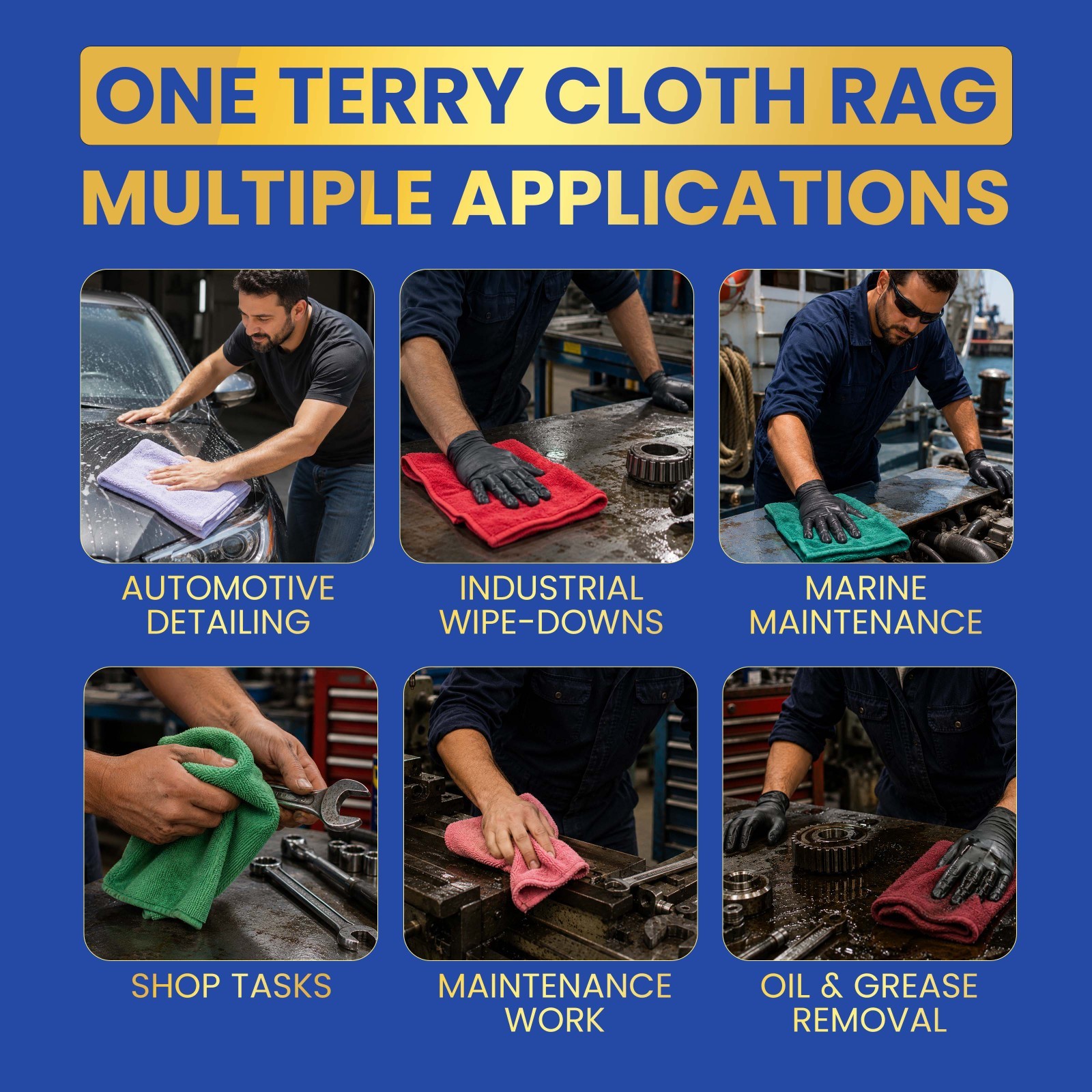 Premium Colored Terry Towels – Industrial Rags – 600 LB – Bags & Boxes, C Boxes