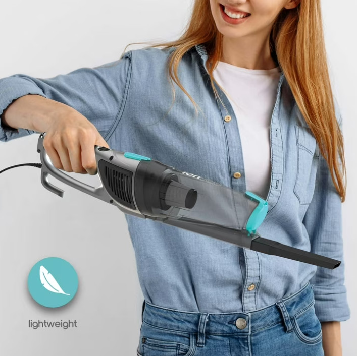 Ionvac ZipVac Corded Stick Vacuum, Multi-Surface 3-in-1 Upright/Handheld Vacuum
