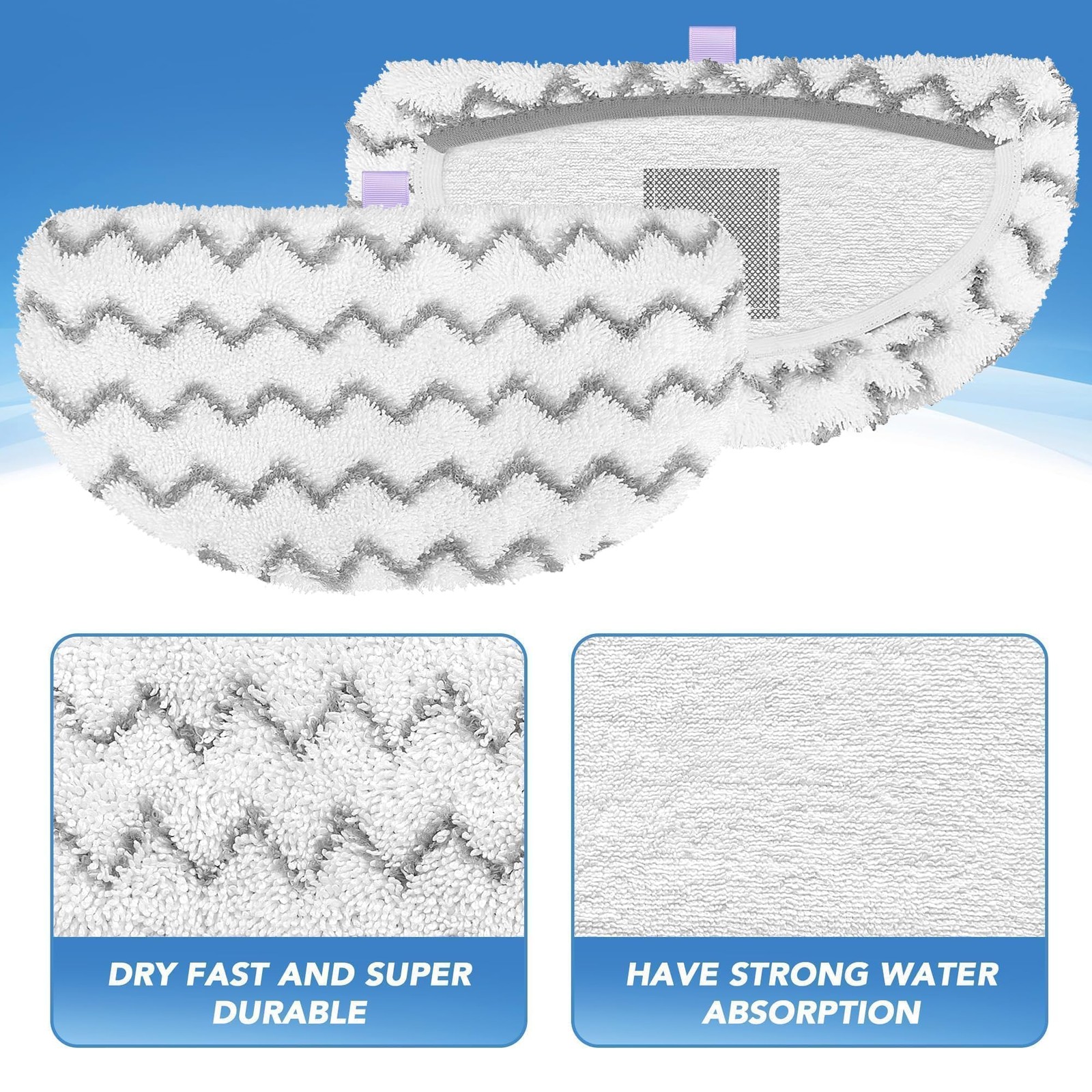 4 Pack Steam Mop Pads Bissell PowerFresh 1940 1806 1544 1440 Microfiber Set