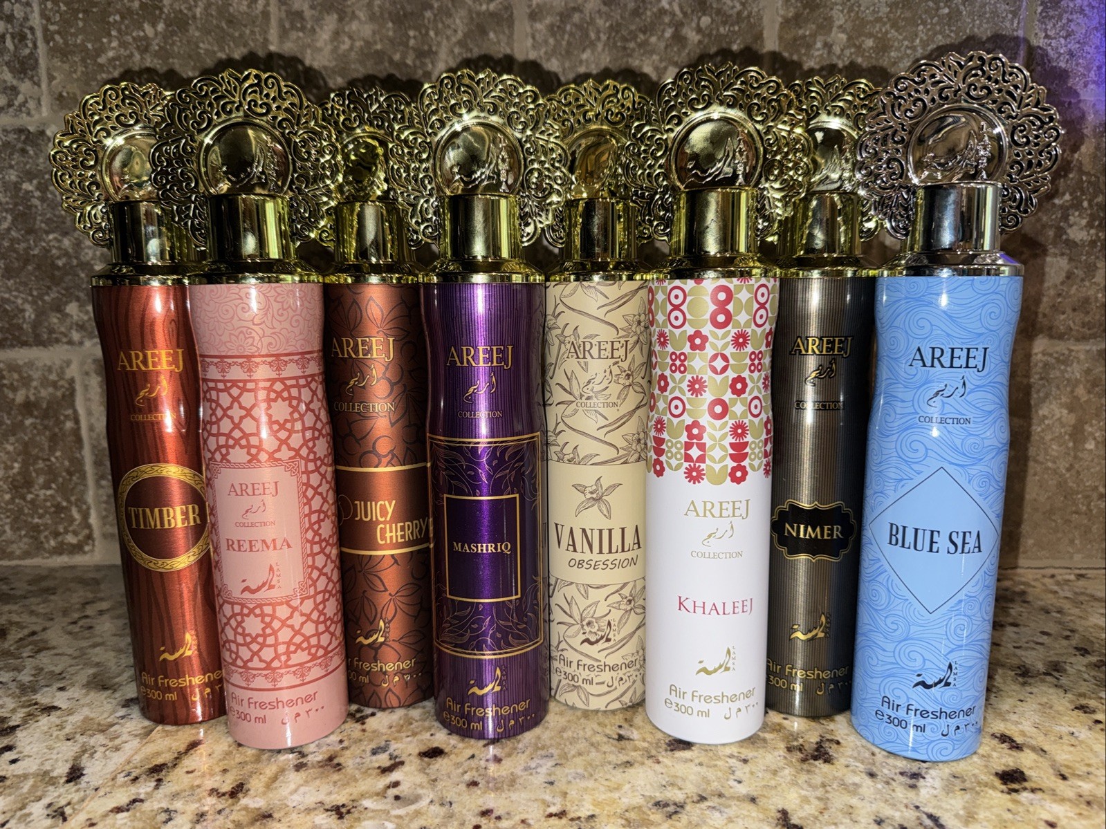 Lot of 8 – Luxury Areej Collection Air Freshener Spray 300ml ea, $280 MSRP NEW