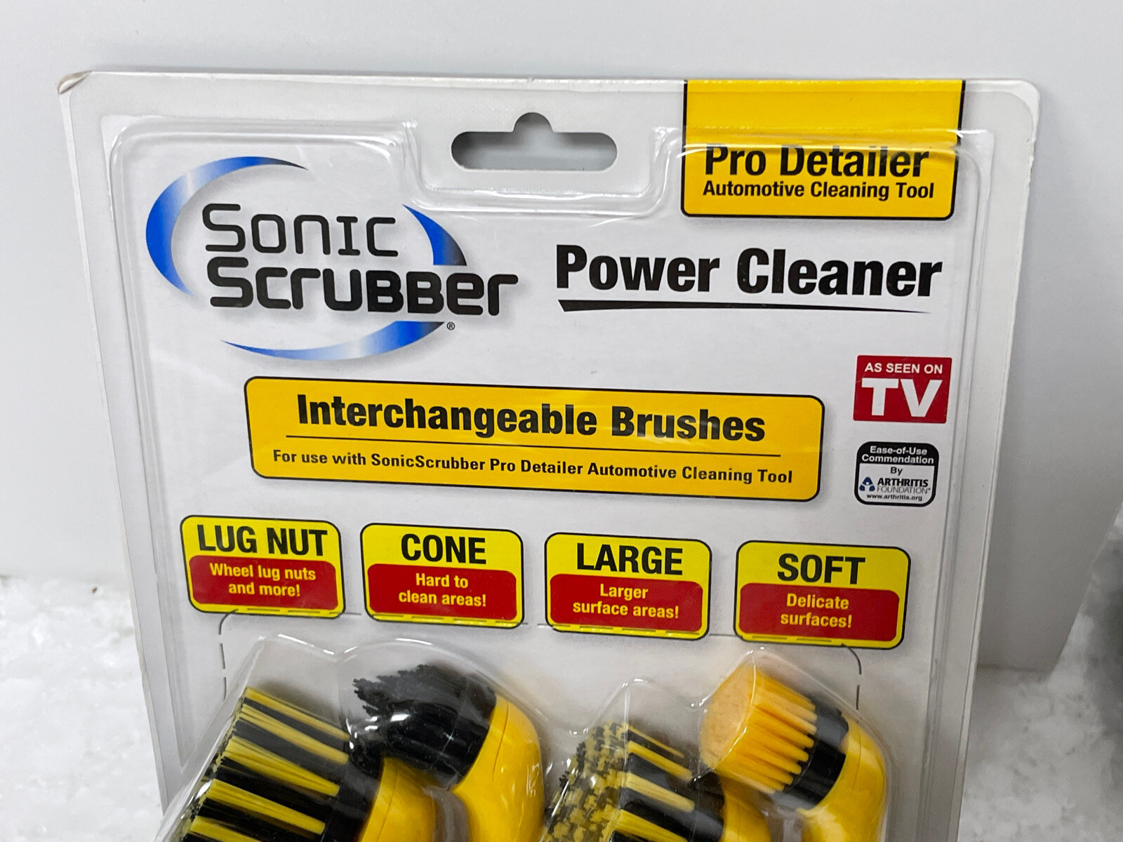 Lot of 4 Sonic Scrubber Pro Detailer Power Cleaner Interchangeable Brushes Pack