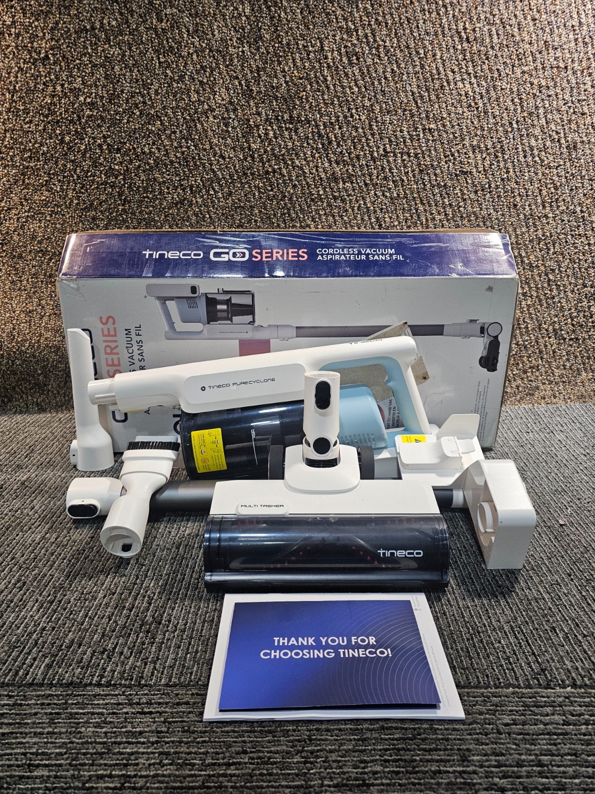 Tineco VA170200US GO Cordless Stick Vacuum, 40 min Run Time -Powder Blue 3 Speed