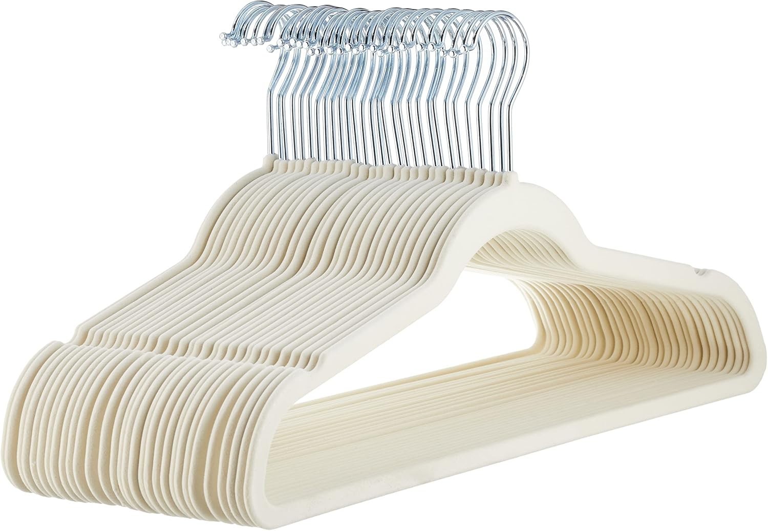 Amazon Basics Slim Velvet Non-Slip Space Saving Suit Clothes Hangers, Closet Org