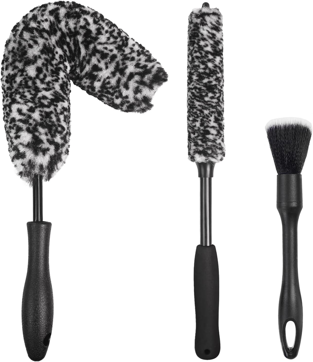 3PCS Wheel Brush Kit for Cleaning Wheel and Tire, Wheel and Rim Brush, Car