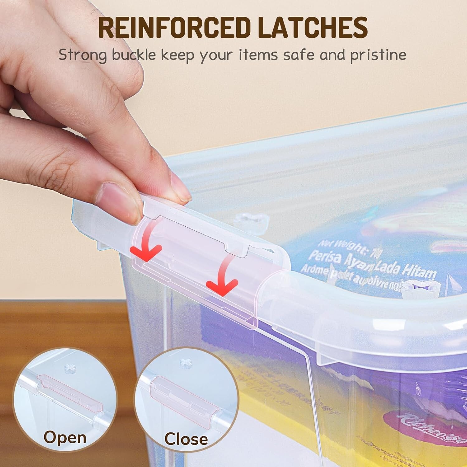 Shatterproof Transparent Storage Bins – 12 Pack 5 Qt for Classroom & Playrooms