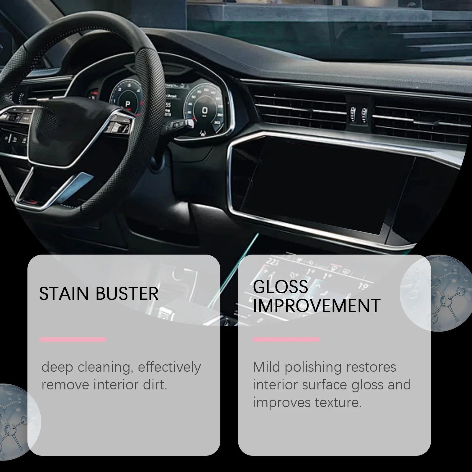 3PCS Car Interior Cleaner, 2026 New Polishing Cleaner for Interior Detailing US