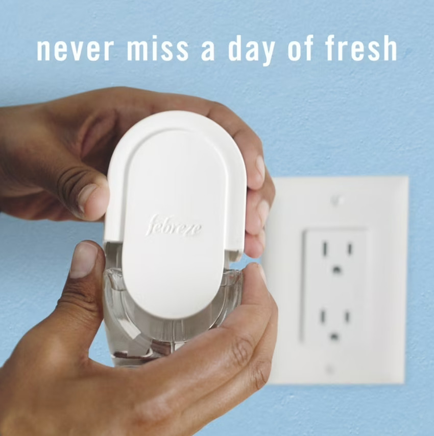 ( 2 Pack ) Febreze Plug In Air Freshener Scented Oil Refill Gain, 4 Count