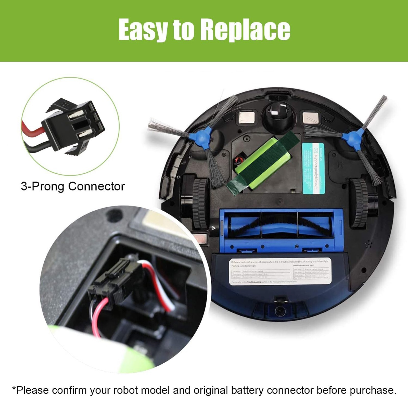 NEW Battery for Eufy RoboVac 11/11S 12 15C 15T 25C 30C 35C 14.4V 2800mAh