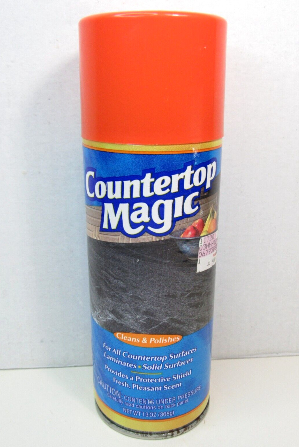 Vtg Full Countertop Magic 13oz Aerosol Cleaner Spray Clean Polishes Laminate NOS