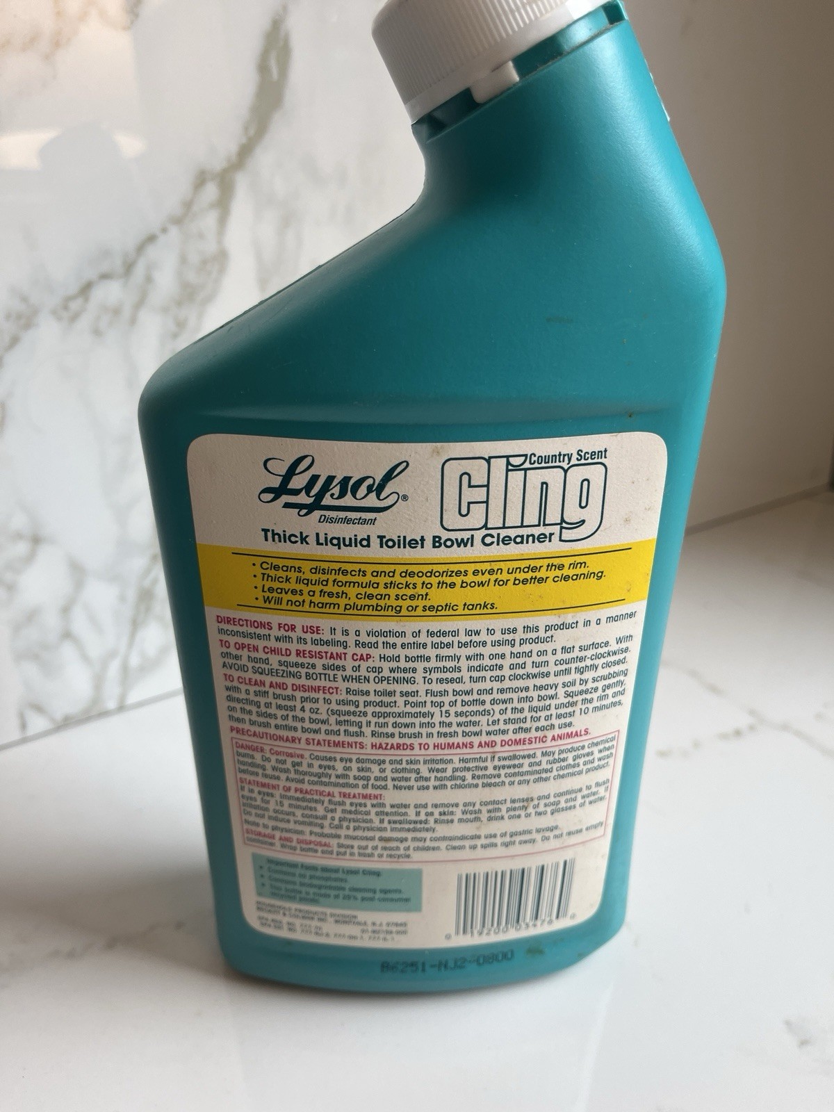 Vtg 90s Lysol Cling Toliet Bowl Cleaner Country Scent 29.3 Fl OZ Thick Liquid