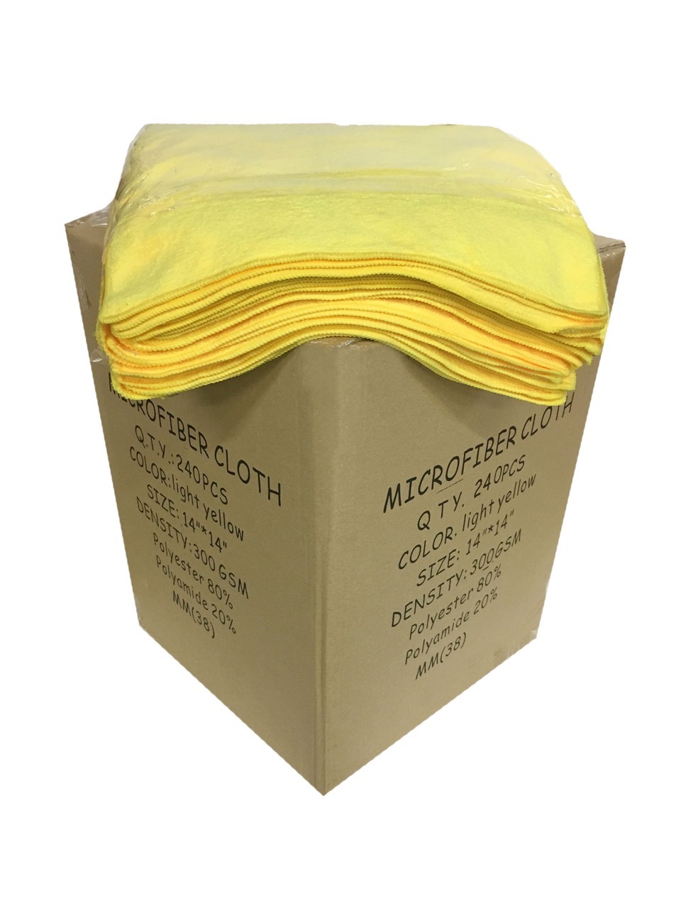 240 Yellow Microfiber 14″x14″ Cleaning Detailing Cloth Towel Auto Car Rag 300GSM