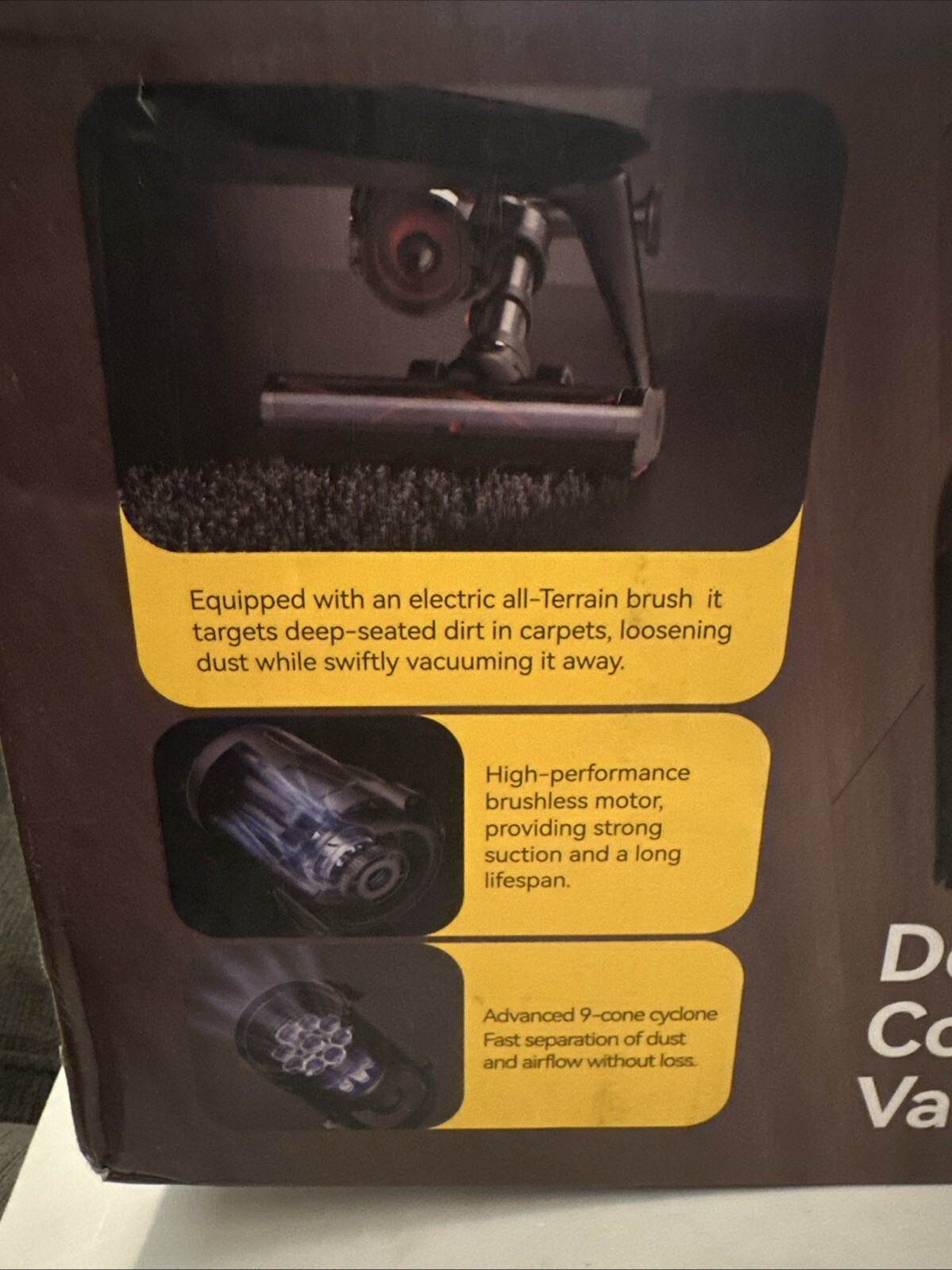 Deerma Cordless Stick Vacuum Cleaner, 240W Vacuum Cleaners, Anti-Tangle DEM T30