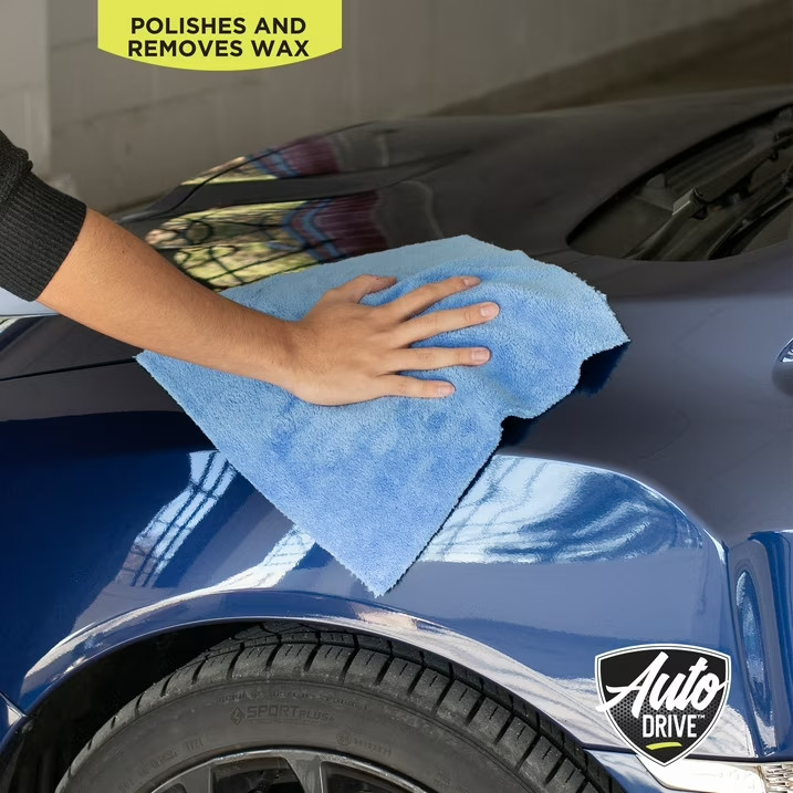 Auto Drive Microfiber Detailing Towels Roll 50 Count Tear Away 14×14 Inch